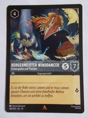 Disney Lorcana Karte Geflüster aus der Tiefe 188/204 BÜRGERMEISTER WINDDANCER