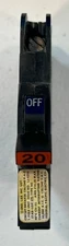 FEDERAL PACIFIC FPE NC120 SINGLE POLE 20A STAB-LOCK BREAKER TESTED AND CLEANED