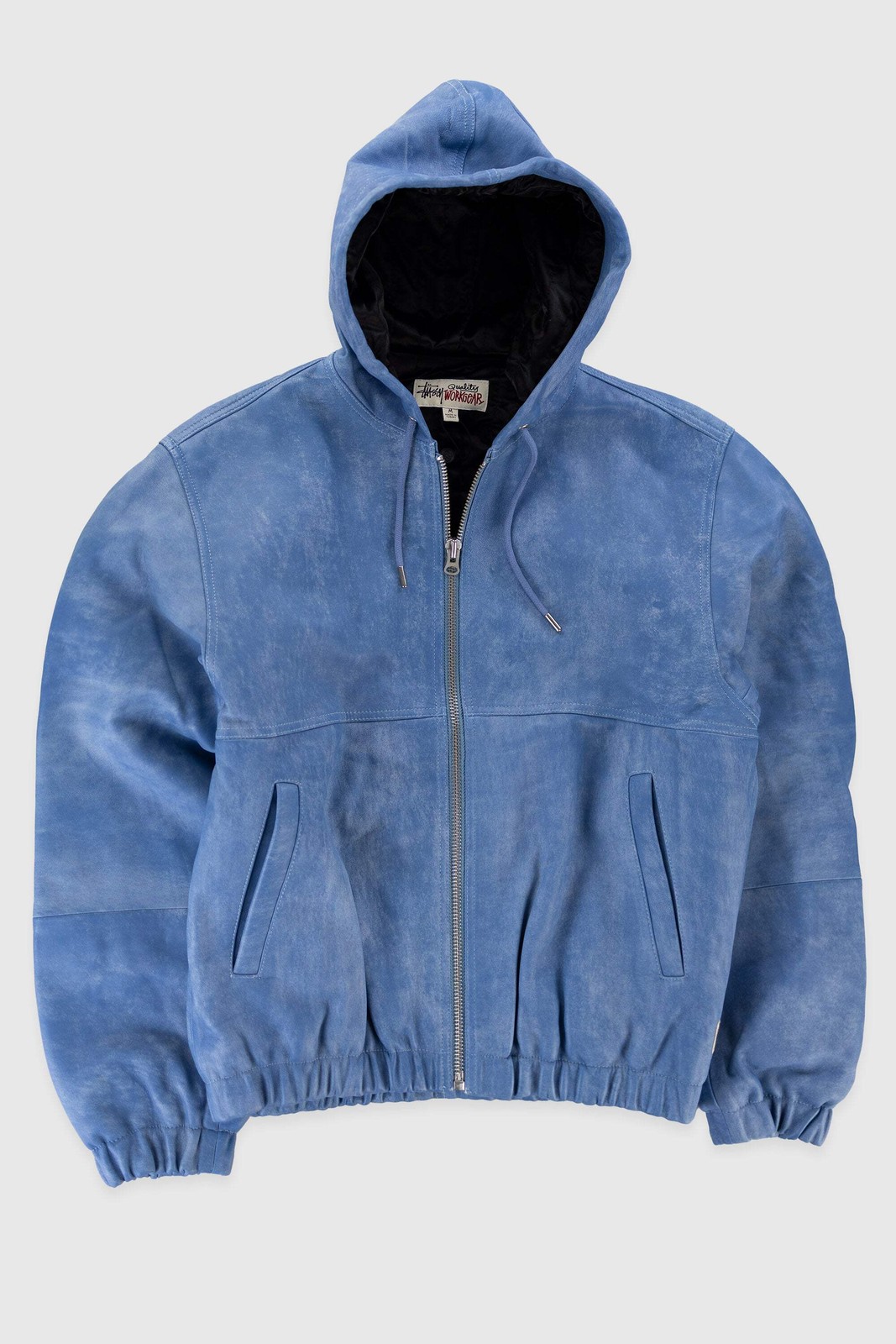 Stussy Work Jacket Stonewash Leather - Washed Blue image 9