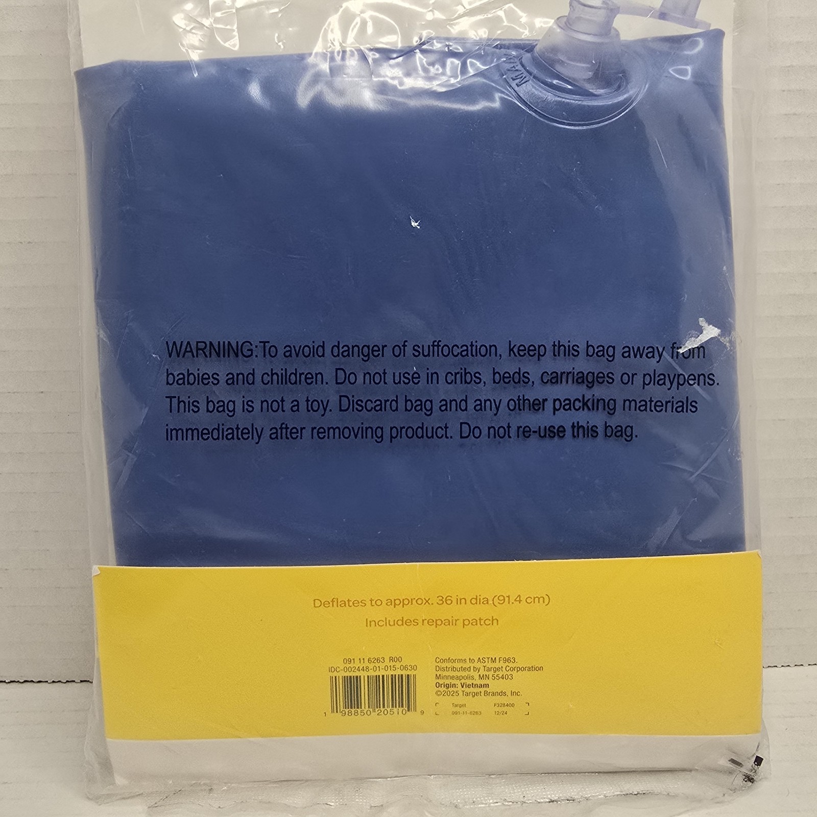 Sun Squad Inflatable Swimming Pool Tube Blue Purple New