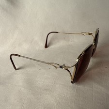70s Oversized Butterfly Grandma Sunglasses Eyeglasses Vtg Half Frame Gold Tone
