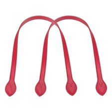 Leather Bag Handle, 2 Pcs 23.6" l 5/8" W Leather Purse Straps, Red
