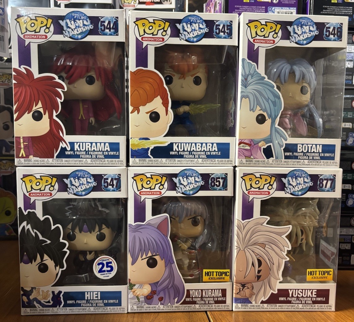 Funko Pop Yu Yu Hakusho Lote de 6 Protector Kurama Kuwabara Botan Hei Yoko Yusuke
