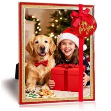 8x10 Red Gold Picture Frame - Glittering Enamel Photo 8   X10    Red  Gold