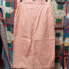 Pink high waist long pencil skirt vintage InvW189