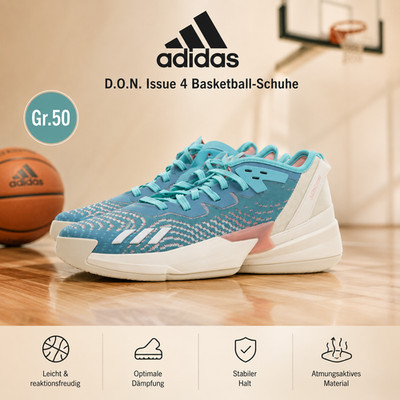 adidas D.O.N. Issue 4 Basketballschuhe Lightstrike Sneaker Türkis Gr.50 NEU