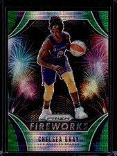 2020 Panini Prizm WNBA Chelsea Gray #13 Fireworks Fireworks Green Pulsar /25