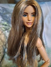 Barbie Made to Move Brunette Yoga Doll Repaint, Ooak, fully articulated 