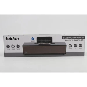 TEKKIN RECHARGEABLE BLUETOOTH SPEAKER WOOD APPEARANCE USB, AUX,RADIO, Bonjour. WOW!