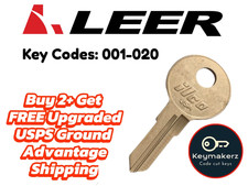 Leer Truck Cap Bed Cover Replacement Spare Keys Made Cut to Key Code 001-020