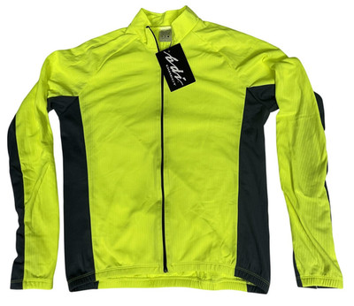 BDI Direct Cycling Jersey Mens Large Hi-Vis Yellow Formaggio Whistler Made USA