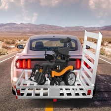500 Lbs Hitch Cargo Carrier W Ramp Luggage Rack Basket For Trip 2x2 Receiver