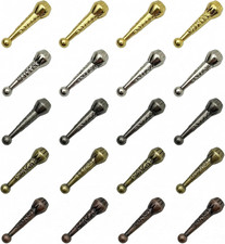 20Pcs Bolo Tie Supplies Ends Tips Clasp Alloy Cord Ends Kit Replacement Charms f
