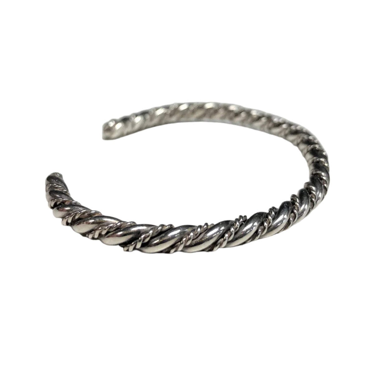 Twisted Silver Bangle - image 2