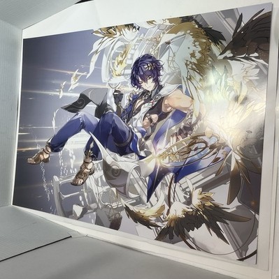 Dr. Ratio Honkai: Star Rail Home Art Poster - Blue & Gold Fantasy Character