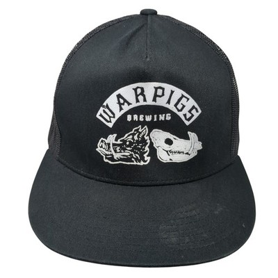 Warpigs Brewing Snapback Trucker Hat Black OS Mesh Back The Classics Yupoong