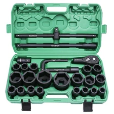 3/4 Heavy-duty 26-piece Socket Tool Set, Stroke Gun Socket Wrench, Hexagon