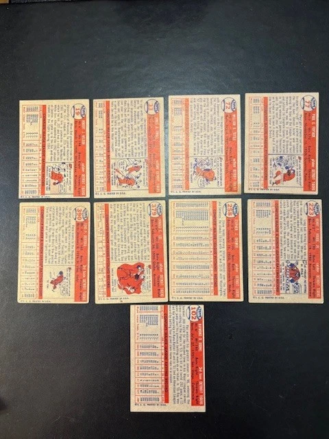 1957 Topps Baseball Lot of 9 Diff. ALL TIGERS. Vg to Ex. Frank House Ray Boone - Image 2 of 2
