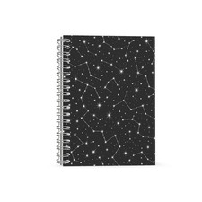Constellations Spiral Notebook Hardcover Lined Journal 3 Sizes Starry Night
