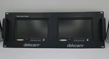 Delvcam DELV-2LCD-7XLRM Dual Rackmount 7" Color Monitors READ DESCRIPTION