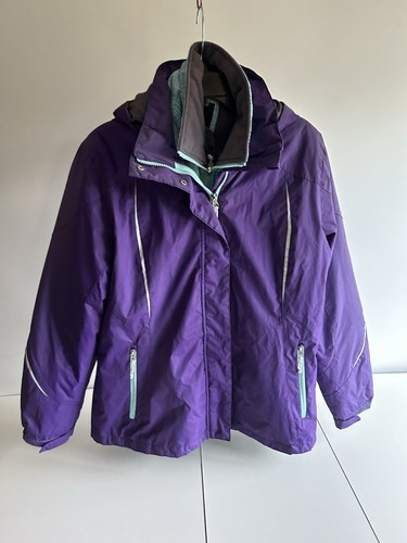 Athletech Women's Purple Aqua Jacket In Jacket Outdoor Wear Size L - Afbeelding 1 van 8
