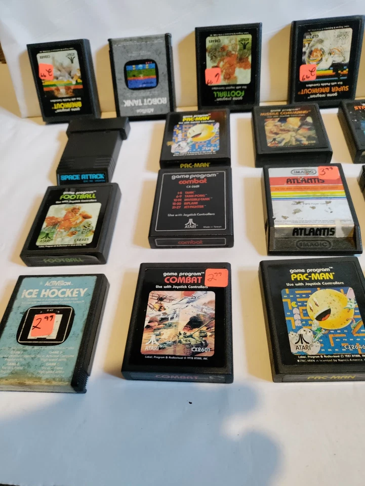 Lot of 21 Atari Cartridge Games - Donkey Kong etc. Few Intellivision. Free Ship! - Image 3 of 4