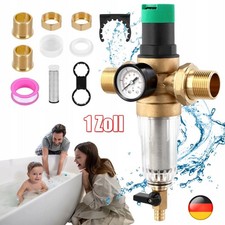 Druckminderer Wasser 1Zoll, Wasserdruckminderer mit Manometer und Siebfilter