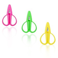 3 Pack Mini Scissors Set - Travel-Sized Tiny Small Scissors with Cover - Port...