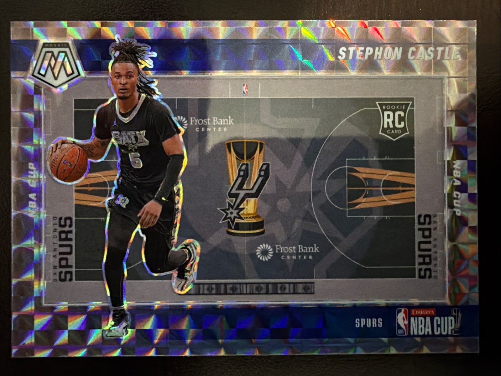 2024-25 Mosaic Stephon Castle NBA Cup RC Rookie #7 Spurs
