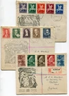 Netherlands 1946-48 first day covers x6 different all used to England: two scans