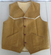 Matterhorn Napa California Shearling Vest Sz LARGE USA Made Suede