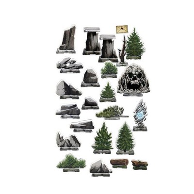 E-Raptor Boardgame Accessory RPG Objects - Rocks New