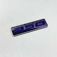 ENGINE RACE MOTOR SWAP EMBLEM BADGE LM1 SMALL BLOCK CHEVY CHROME BLUE METAL 350