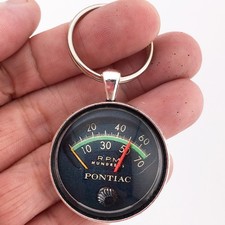 Vintage Pontiac Kneeknocker 7,000 RPM Tachometer Gauge 1.2" Diameter Keychain