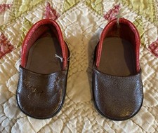 Vintage 2 3/4  Leather Doll Shoes For Antique Or Early Dolls Lot 2927