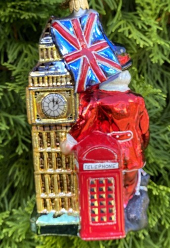 John Huras Neiman Marcus Christmas Ornament London Santa Big Ben Double Decker - Picture 16 of 19