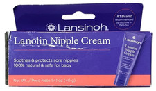 Lansinoh Lanolin Nipple Cream, Breastfeeding, 100 Natural, 1.41 oz, Exp 8/28