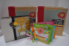 Collection Of 4 Handmade Premade Scrapbook Mini Small Photo Memory Album