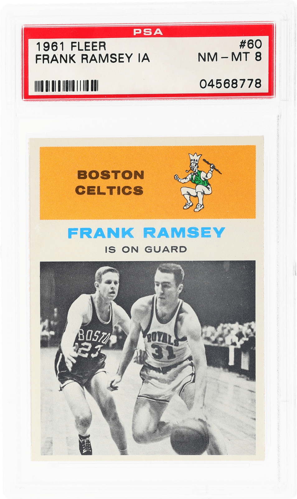 1961 Fleer Frank Ramsey In Action #60 PSA 8