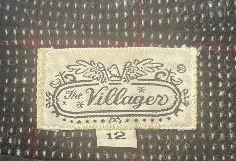 Chaqueta Blazer Mujer The Villager Gris/Rojo Lana a Cuadros Talla 12 Clásica-Sofisticada Foto 3 de 4