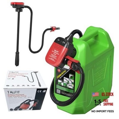 Portable Battery Powered Fuel Pump - 2.4GPM Gasoline Siphon Pump with Auto