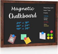 Chalk Board 24" X 36", Magnetic Large Chalkboard for Wall Rustic Blackboard Hang