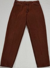 Vintage 90s Levis 550 Jeans Mens 33x32 Rust Orange Made In USA Relaxed Tapered