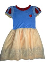 Snow White the Seven Dwarfs Cosplay Costume Dress Blue/Yellow Girls Size Large