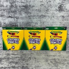 NIB Lot of 3 Boxes Crayola Colored Pencils 50-Count Pre-Sharpened