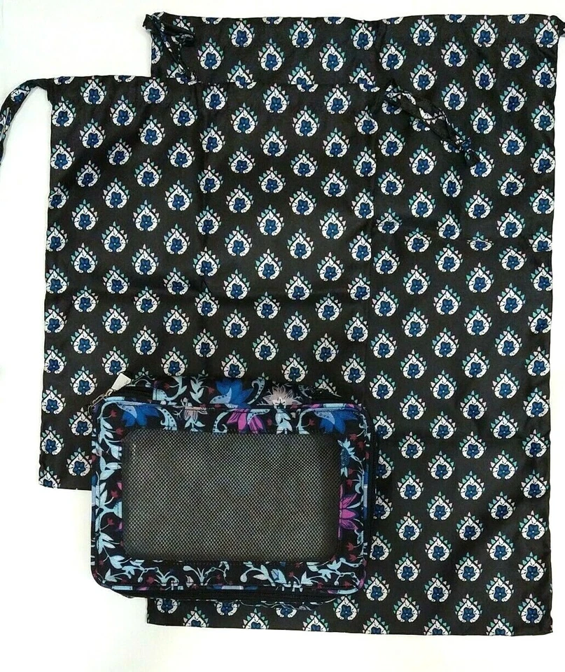NWT Vera Bradley Lighten Up Travel Set Packing Cube Laundry Shoe Bramble Vines - Image 4 of 4