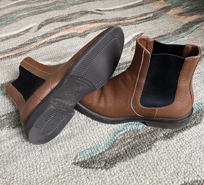 Dries Van Noten Chelsea Boots Mens 43 Brown Grain Leather Dries Van Noten Chelsea Boots Mens 43 Brown Grain Leather