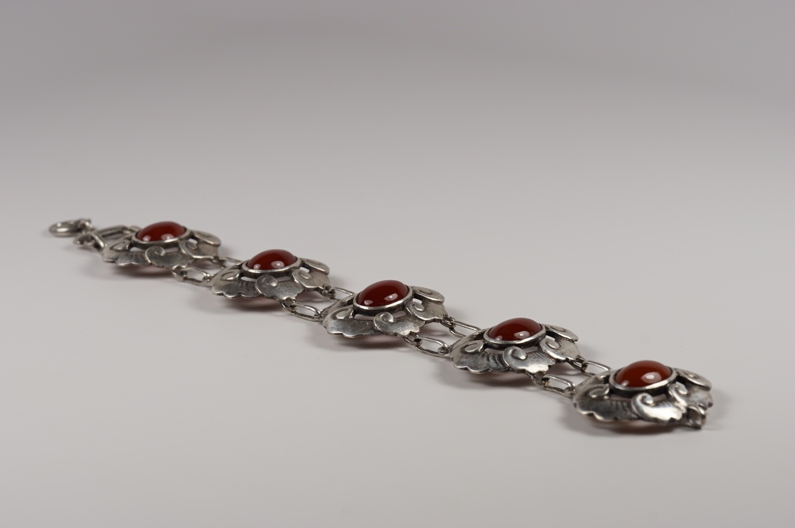 Binder Brothers SIGNED Sterling Carnelian Bracele… - image 2