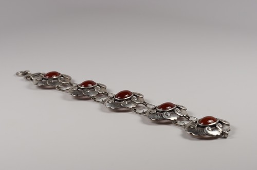 Brazalete de cornalina esterlina estadounidense firmado por Binder Brothers muy buen estado - Imagen 2 de 11