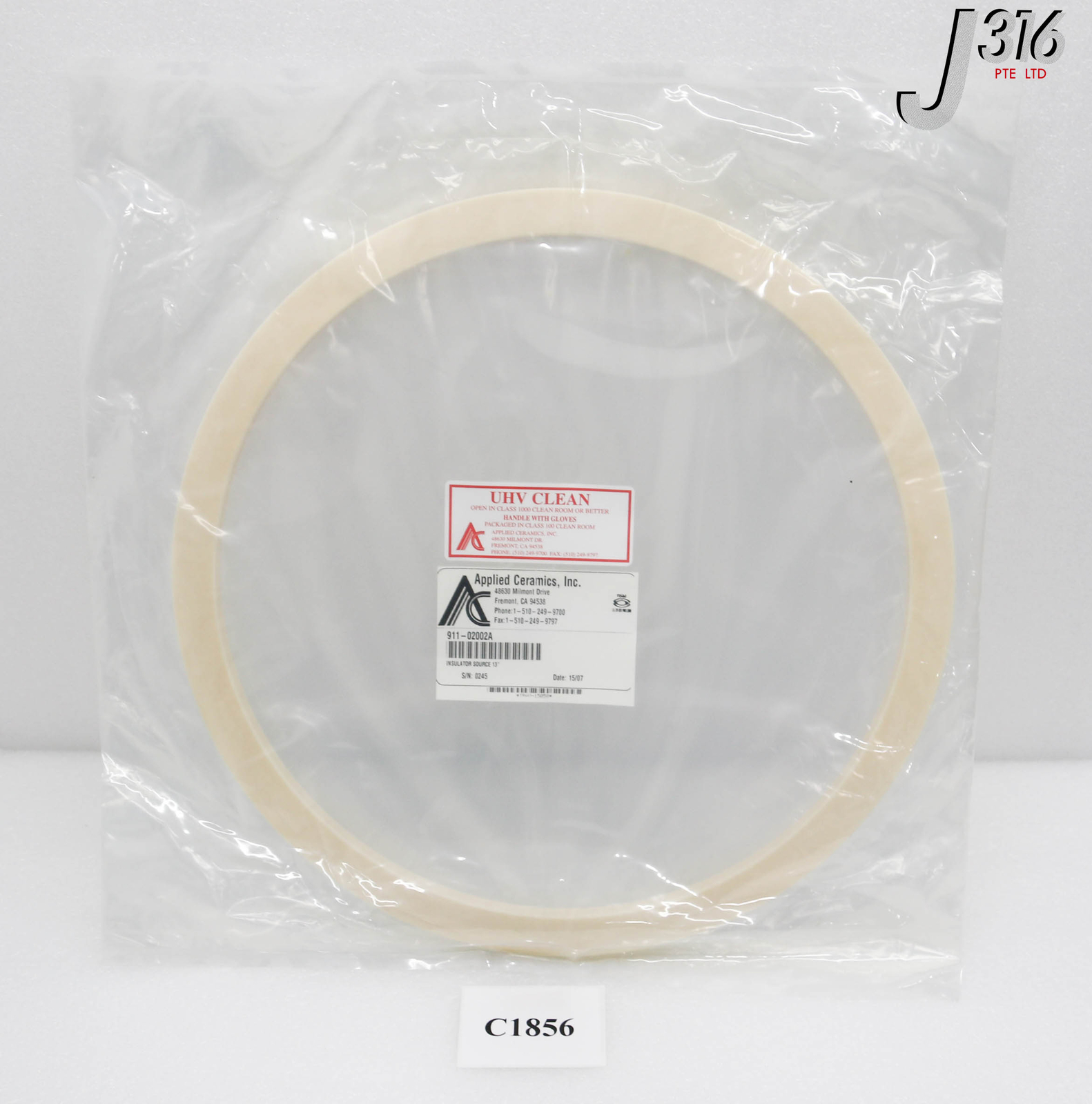 C1856 APPLIED MATERIALS INSULATOR SOURCE 13" (NEW) 0020-21664